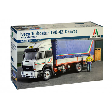 KIT PARA MONTAR ITALERI CAMINHÃO IVECO TURBOSTAR 190-42 LONA COM ELEVADOR 1/24 ITA 3939 3939S